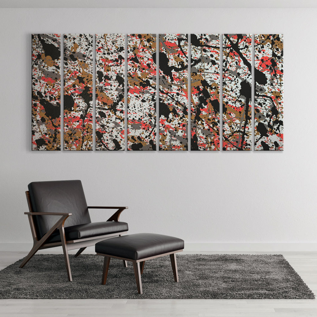 Abstract Pollock Pink and Gold Cinema